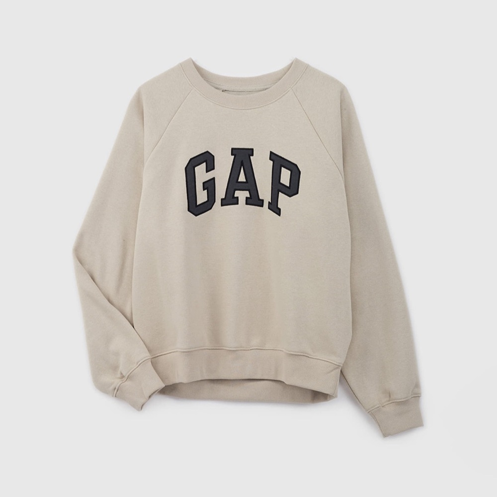 GAP Moonstone Beige Vintage Soft Raglan Sweatshirt - Picture 3 of 14